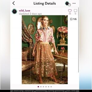 Aratta copper, dreamy skirt size small
      $95